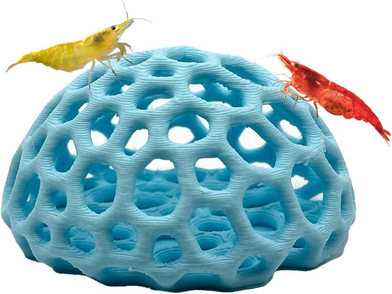 CTWPets Store Colorful Shrimp Dome Hide - Aquarium Cherry Shrimp Hide - Cherry Shimp Fish Tank Hide (CottonCandy Blue) - Image 1